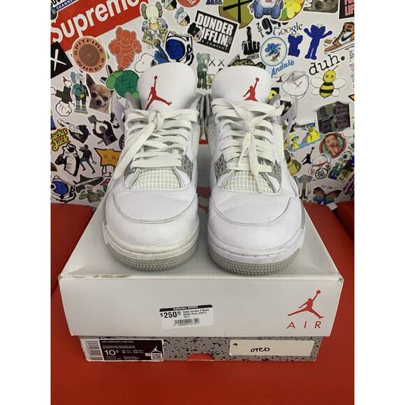 Size 10.5 - Jordan 4 Retro Mid White Oreo 100% Authentic